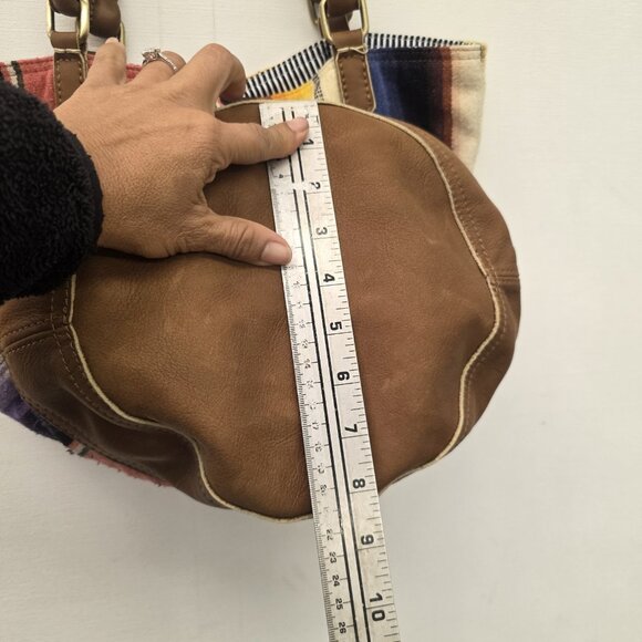 FREDD + BASHA Oversized Multi Convertible Serape Leather Funky Travel Bag BOHO - Picture 8 of 12